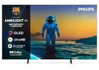 PHILIPS Ambilight 77OLED810 4K OLED Smart TV - 77 inch display met P5 AI Perfect Picture Engine, Ultra HD, Google TV, Dolby Vision en Atmos Sound, werkt met Alexa en Google Voice Assistant