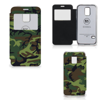 Samsung Galaxy S5 Mini Telefoon Hoesje Army Dark