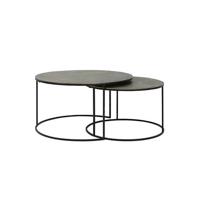 Light & Living - Salontafel RENGO - Ø76x41cm - Brons - Set van 2