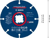 Bosch Accessoires Expert Carbide Multi Wheel X-LOCK doorslijpschijf 115 mm, 1 mm, 22,23 mm - 1 stuk(s) - 2608901192 - thumbnail