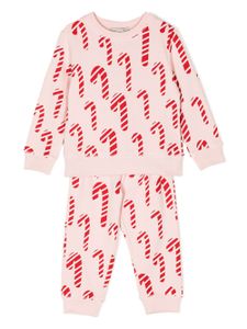 Stella McCartney Kids survêtement Candy Cane en coton - Rose