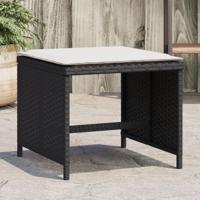 Tuinkrukken 4 st met kussens 41x41x36 cm poly rattan zwart