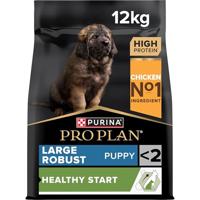 Pro Plan Hond Large Robust Puppy Hondenvoer, Hondenbrokken voor Puppy's van Grote Rassen - Robuuste Lichaamsbouw, met Kip, 12kg