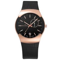 Horlogeband Skagen 983XLRLDB Leder Zwart 18mm - thumbnail