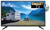 Reflexion 40 inch Smart Wide Screen Full HD LED-tv voor campers met DVB-T2 HD, dvd-speler, triple-tuner en 12 volt auto-adapter (12 V/24 V, HDMI, USB, EPG, CI+, DVB-T antenne), zwart