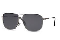 CWI zonnebril heren panto volledig omrand cat. 3 zilver /zwart