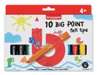 Viltstift Bruynzeel Kids big point blister à 10 stuks assorti