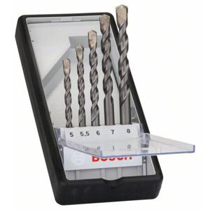 Bosch Accessories 2607010526 Carbide Beton-spiraalboren set 5-delig 5 mm, 5.5 mm, 6 mm, 7 mm, 8 mm Cilinderschacht 1 set(s)