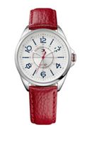 Tommy Hilfiger horlogeband TH-189-3-14-1309 / TH1781265 Leder Rood + rood stiksel - thumbnail