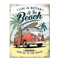 Volkswagen Bulli Life Is Better At The Beach Magneet