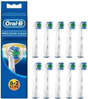 Oral-B Precision Clean Opzetborstels, Met Bacteriële Bescherming, Wit, 10 Stuks