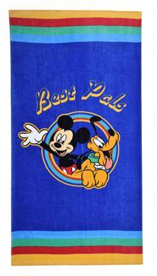 Disney strandlaken Mickey & Pluto junior 70 x 140 cm katoen blauw Disney strandlaken Mickey & Pluto junior 70 x 140 cm katoen blauw