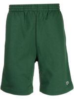 Lacoste short de sport en coton à patch logo - Vert - thumbnail