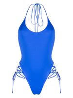 The Attico maillot de bain à détail noué - Bleu