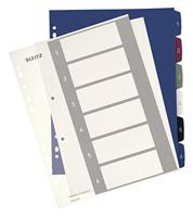Leitz 1-6 index, A4, PC afdrukbaar, zwaar kunststof, extra breed, 12360000