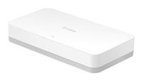 D-Link GO-SW-8G 8-poorts Gigabit Easy Desktop Switch (10/100/1000 Mbit/s, automatische MDI/MDIX-detectie, eenvoudige plug & play-installatie, zonder ventilator) wit/grijs
