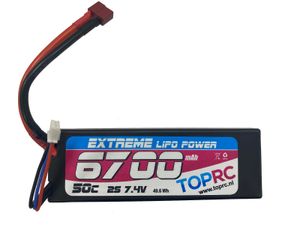 TRC Car Lipo 50c 7,4 volt 6700mah met Deans stekker