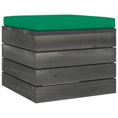 vidaXL Tuinhocker met kussen pallet grenenhout vidaXL Tuinhocker met kussen pallet grenenhout