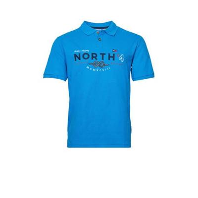 North 56°4 +size regular fit polo Plus Size met logo blauw North 56°4 +size regular fit polo Plus Size met logo blauw