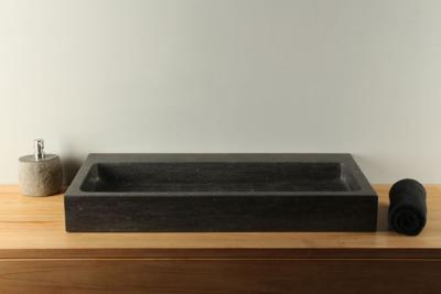 Wasbak Natuursteen Hardsteen Rechthoek 80x40 cm Zonder Kraangat | BE-007zk Wasbak Natuursteen Hardsteen Rechthoek 80x40 cm Zonder Kraangat | BE-007zk