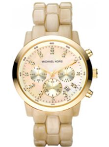 Horlogeband Michael Kors MK5217 Kunststof/Plastic Beige 22mm