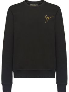 Giuseppe Zanotti sweat à logo brodé - Noir