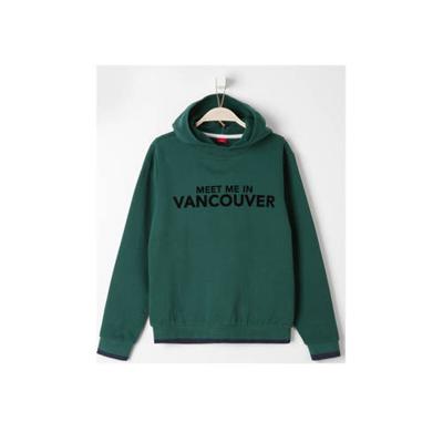 s.Oliver hoodie met tekst groen/zwart