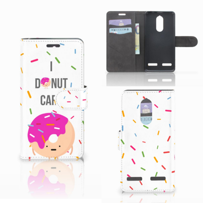 Lenovo K6 Book Cover Donut Roze