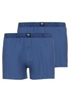 Ceceba Heren boxershort, onderbroek, shorts - katoen, single jersey, wit, effen, met gulp, verpakking van 2 stuks, Midnight Blue, XXL