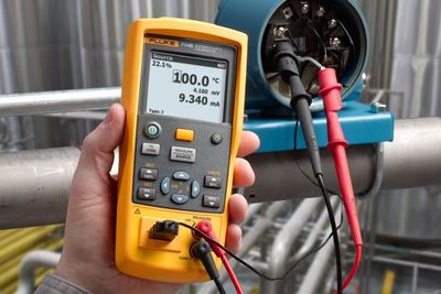 Fluke 714B Kalibrator Temperatuur, Spanning 4x AA batterij (penlite), meegeleverd