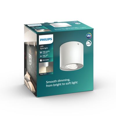 Philips Lighting Phase LED-opbouwlamp LED LED vast ingebouwd 4.5 W Warmwit Wit