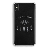 To be lived: iPhone XS Transparant Hoesje