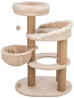 TRIXIE Krabpaal Boho Filippo 114 cm in beige – kattenboom met meerdere verdiepingen met vele kras- en speelmogelijkheden, evenals terugtreksoorten – gezellig en stabiel – 44474