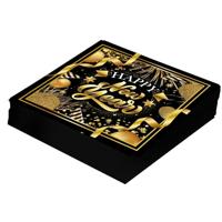 FIESTAS GUIRCA 20 wegwerpservetten Happy New Year (16 x 16 cm), tafeldecoratie voor nieuwjaarsfeesten, ideaal voor evenementen en feestdagen, zwart en goud