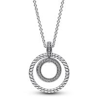 Pandora 392308C01 Ketting Signature Pave-Beads zilver-zirconia zilverkleurig-wit