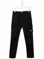 Stone Island Junior pantalon à poches cargo - Noir - thumbnail