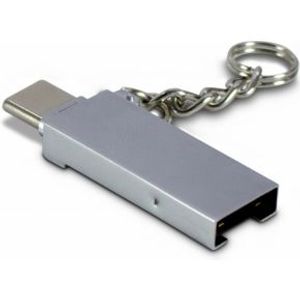 Inter-Tech 88885469 geheugenkaartlezer USB 2.0 Type-A/Type-C Intern Zink