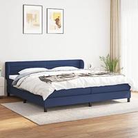 vidaXL Boxspring met matras stof blauw 200x200 cm, bed, boxspringbed, tweepersoonsbed, slaapmeubel, boxspring bed, bed met matras, bedframe, ledikant