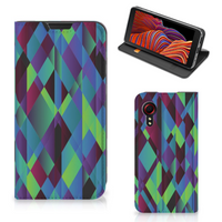 Samsung Galaxy Xcover 5 Stand Case Abstract Green Blue