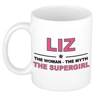 Liz The woman, The myth the supergirl cadeau koffie mok / thee beker 300 ml - thumbnail