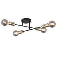 Highlight Plafondlamp Sticks 4 lichts Ø 60 cm goud zwart