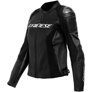 DAINESE Racing 4 Lady Geperforeerd, Leren motorjas dames, Zwart