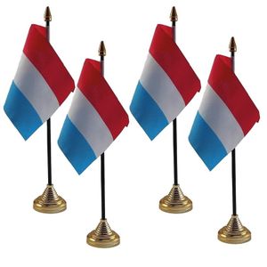 4x Nederland Holland versiering tafelvlaggetjes 10 x 15 cm   -