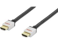 ednet HDMI Aansluitkabel [1x HDMI-stekker - 1x HDMI-stekker] 10.00 m Zwart, Zilver
