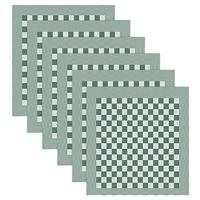 DDDDD Barbeque theedoek 65x65cm groen (6 stuks)