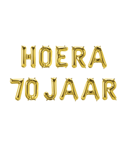 Set Folie Ballonnen - Hoera 70 Jaar Goud