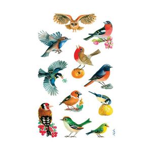 Gekleurde vogel stickertjes 3 vellen