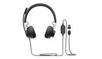 Zone Wired UC - USB Headset - op oor - met bekabeling - actieve geluidsdemping - USB-C & USB-A - grafiet