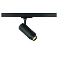 SLV NUMINOS ZOOM 3-fasen systeemlamp met 3 fasen, spot, plafondspot, plafond-spot, railsysteem, binnenverlichting, 2700 K, 20 W, 1650 lm, zwart, dimbaar, 15 graden