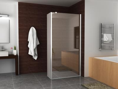 Mueller Private douchewand met hoekprofiel 35x200cm matglas Mueller Private douchewand met hoekprofiel 35x200cm matglas